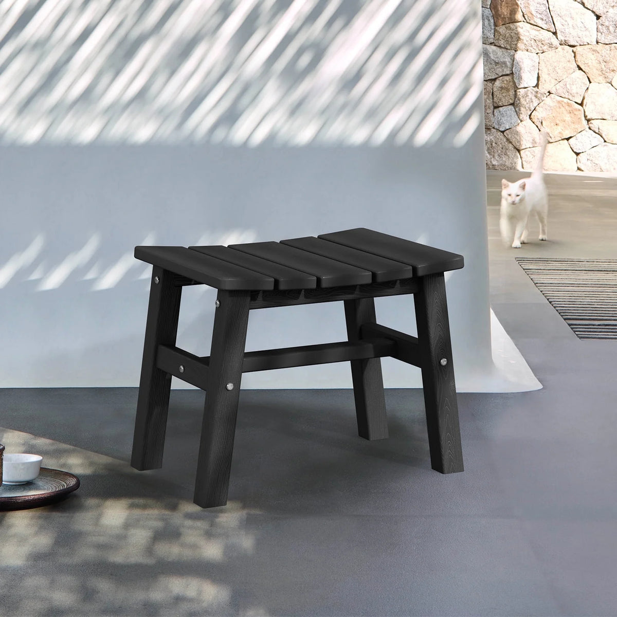 Black HDPE Resin Adirondack Chair K173