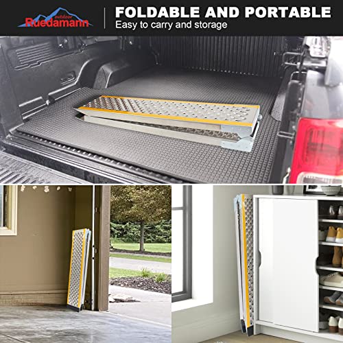 78.7" L × 8.5" W 600 lbs Capacity Foldable Aluminum Loading Ramp J9717