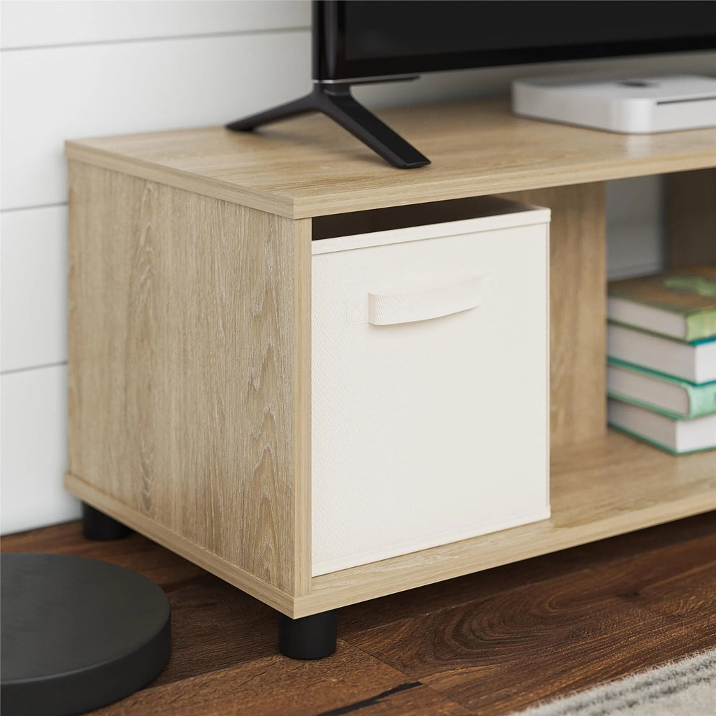 Adjustable Stacking TV Stand up to 70 inches Natural D60292