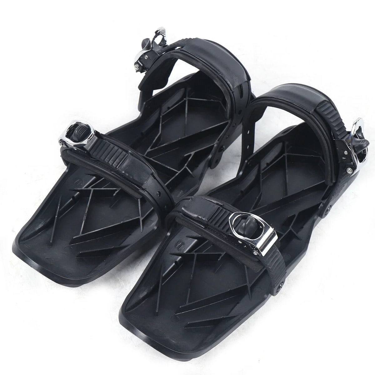 Mini Ski Skates Snow Short Skiboard Snowblades Adjustable Bindings Skiing Shoes D34902