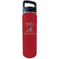 32 Oz Engraved Red Insulated Stainless Steel Water Bottle Tumbler B203