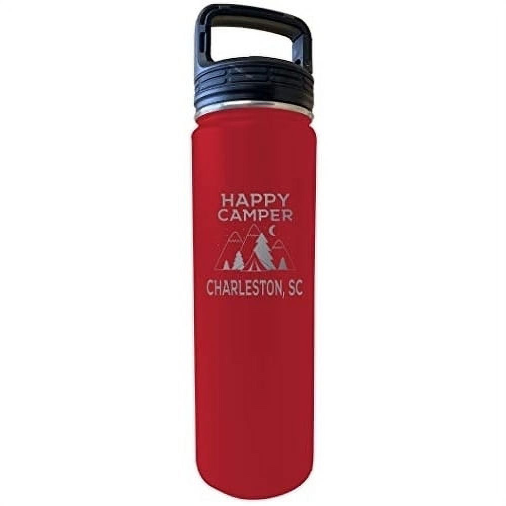 32 Oz Engraved Red Insulated Stainless Steel Water Bottle Tumbler B203