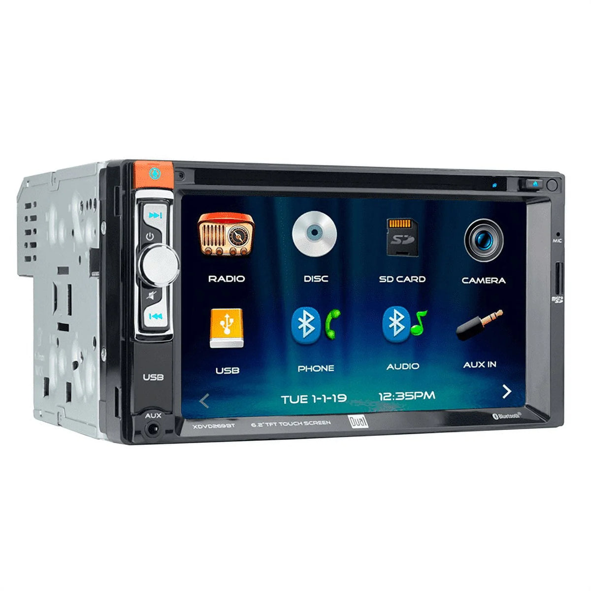 6.2 inch Double DIN Car Stereo Head Unit with CD/DVD D1377