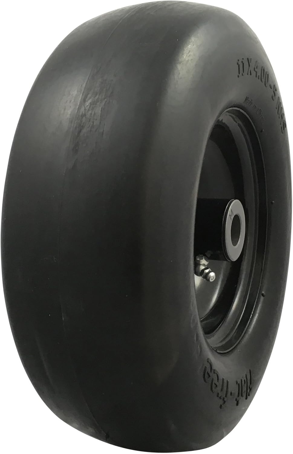 11x4.00-5 Flat Free Lawnmower Tire Assembly, Pack of 2 Z698