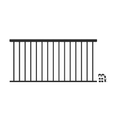 Matte Black Aluminum Deck Rail Kit with Balusters Z312816
