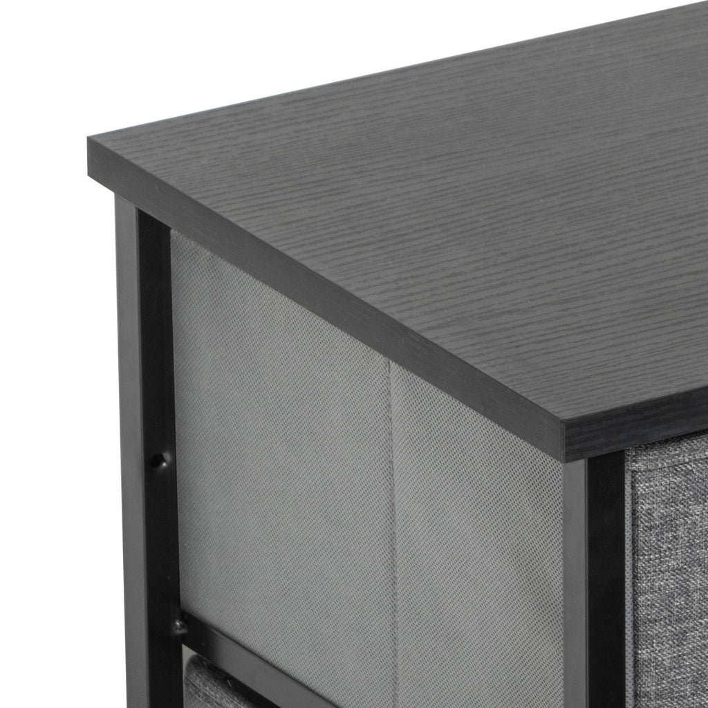 Grey 8 Drawer Vertical Dresser Storage Tower W130