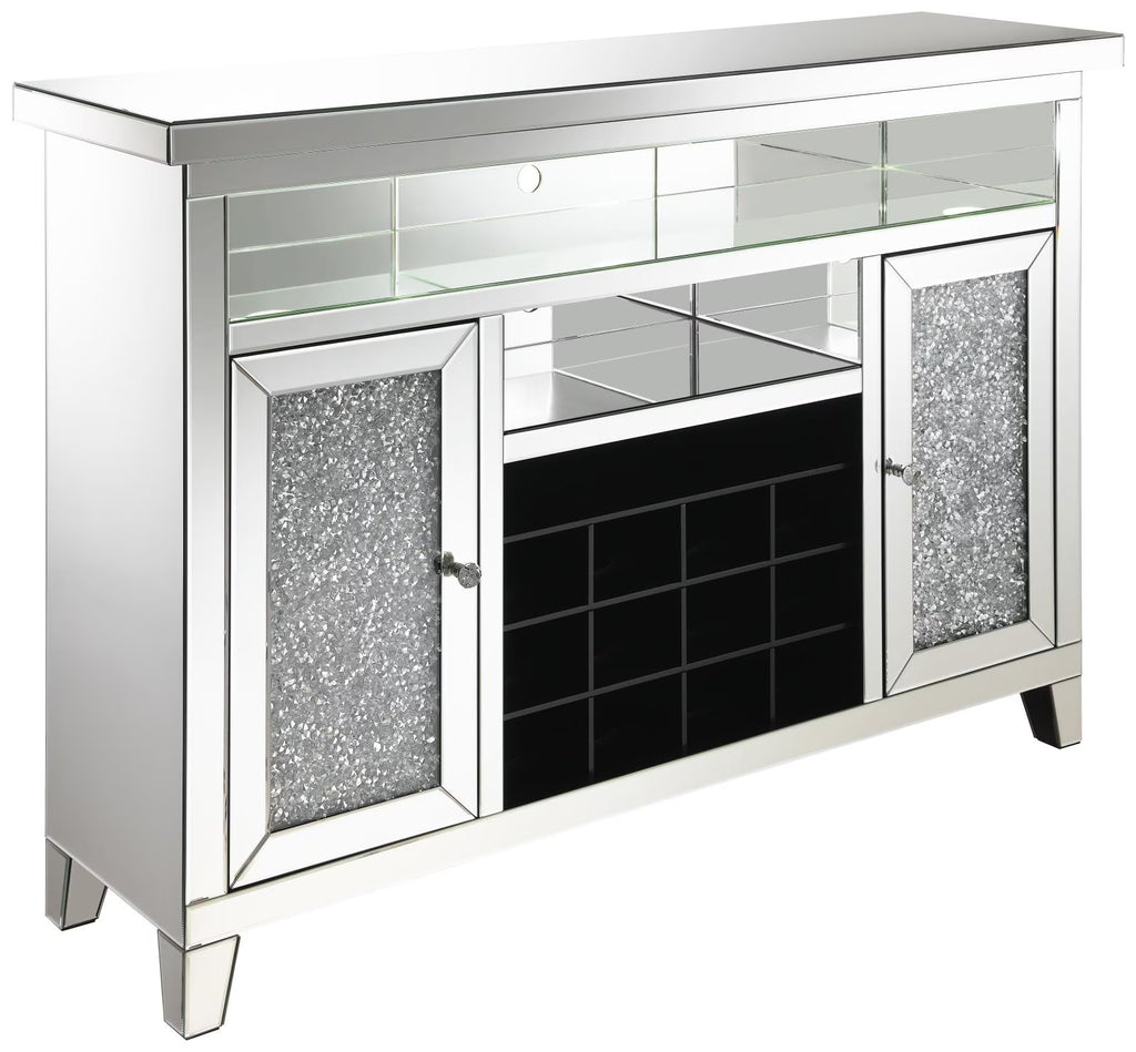 2-door Wine Cabinet with Lighting Mirror P4545