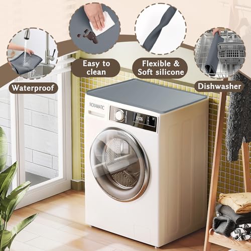 23.6" x 23.6" Silicone Non-slip Waterproof Washer and Dryer Top Protector Mat A149025