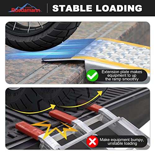 78.7" L × 8.5" W 600 lbs Capacity Foldable Aluminum Loading Ramp J9717