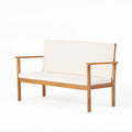 Acacia Wood Outdoor Bench with Cushion Z817