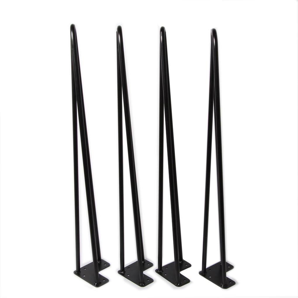 Satin Black Hairpin Coffee Table Legs Set of 4 Y820164