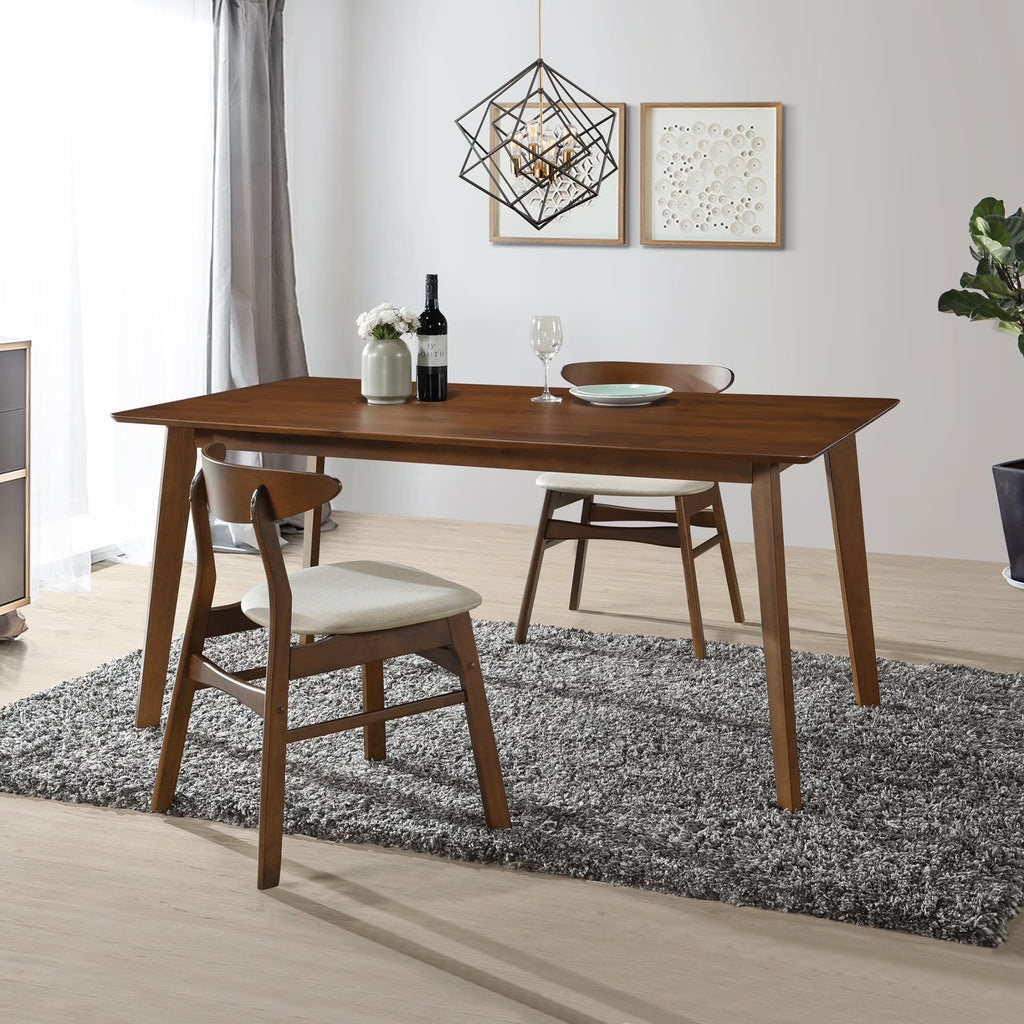 Walnut Mid Century Modern Dining Table 47 Inch S303747