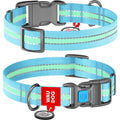 Glow in the Dark Nylon Dog Collar Blue C5915