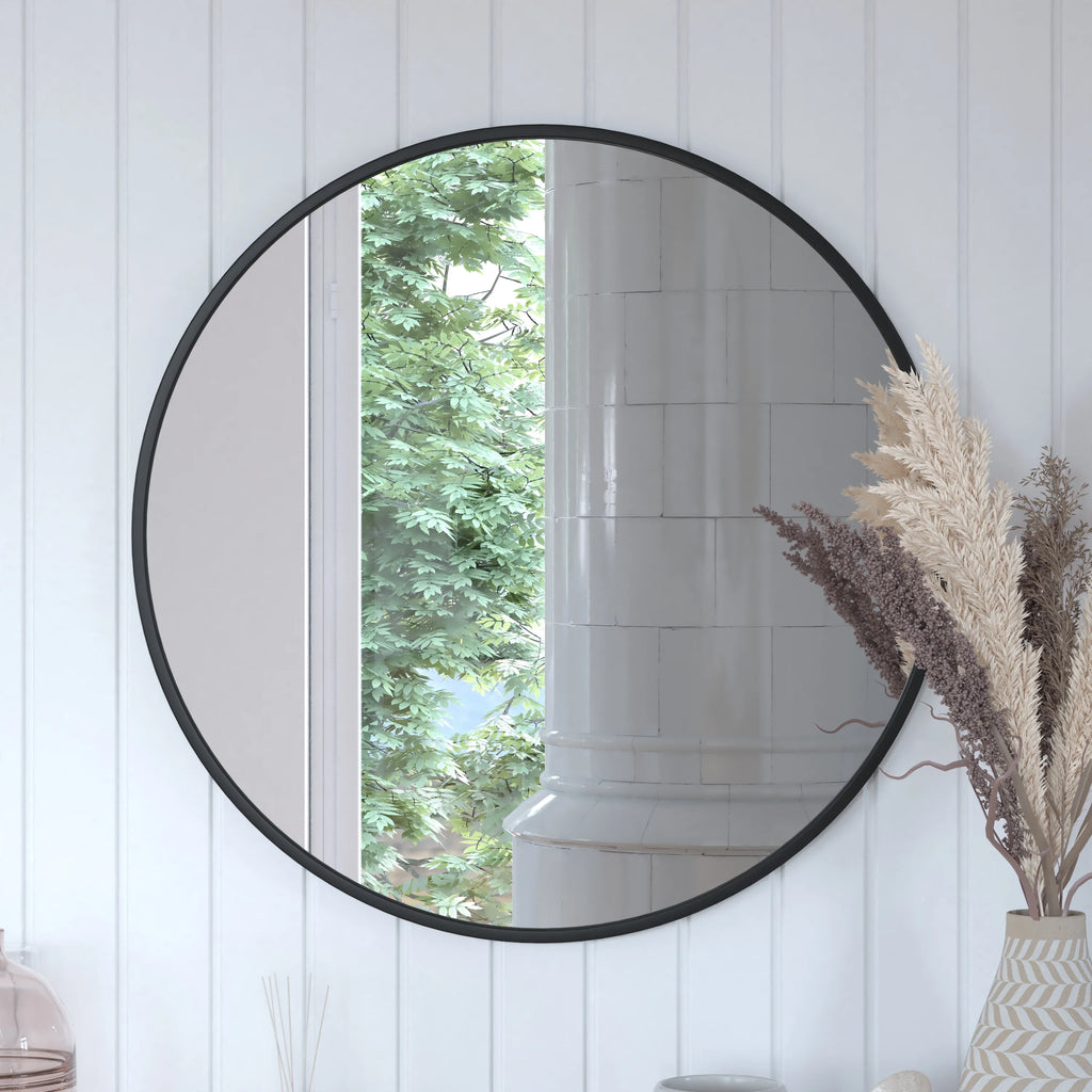Black Modern Wall Mounted Mirror T8338