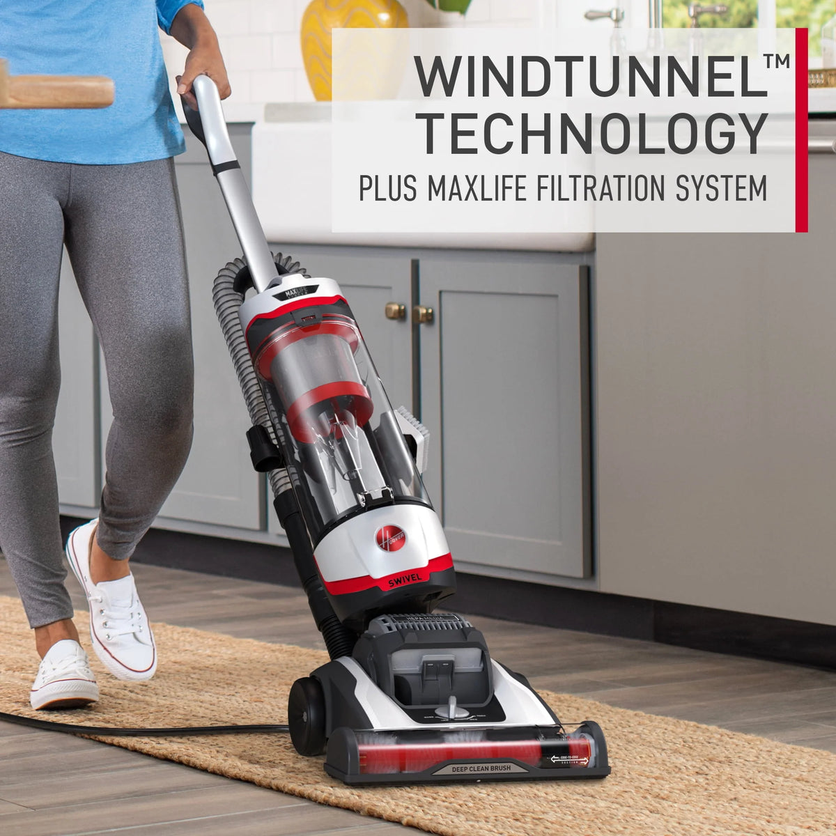 Bagless Upright Vacuum Cleaner with HEPA Media Filtration W48190