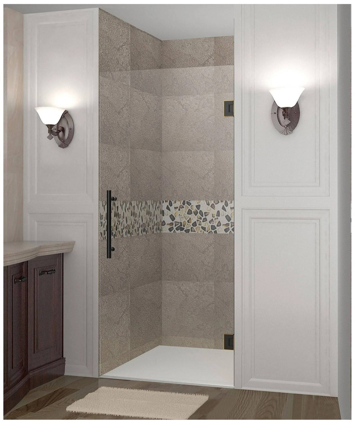 Frameless Hinged Shower Door A262586
