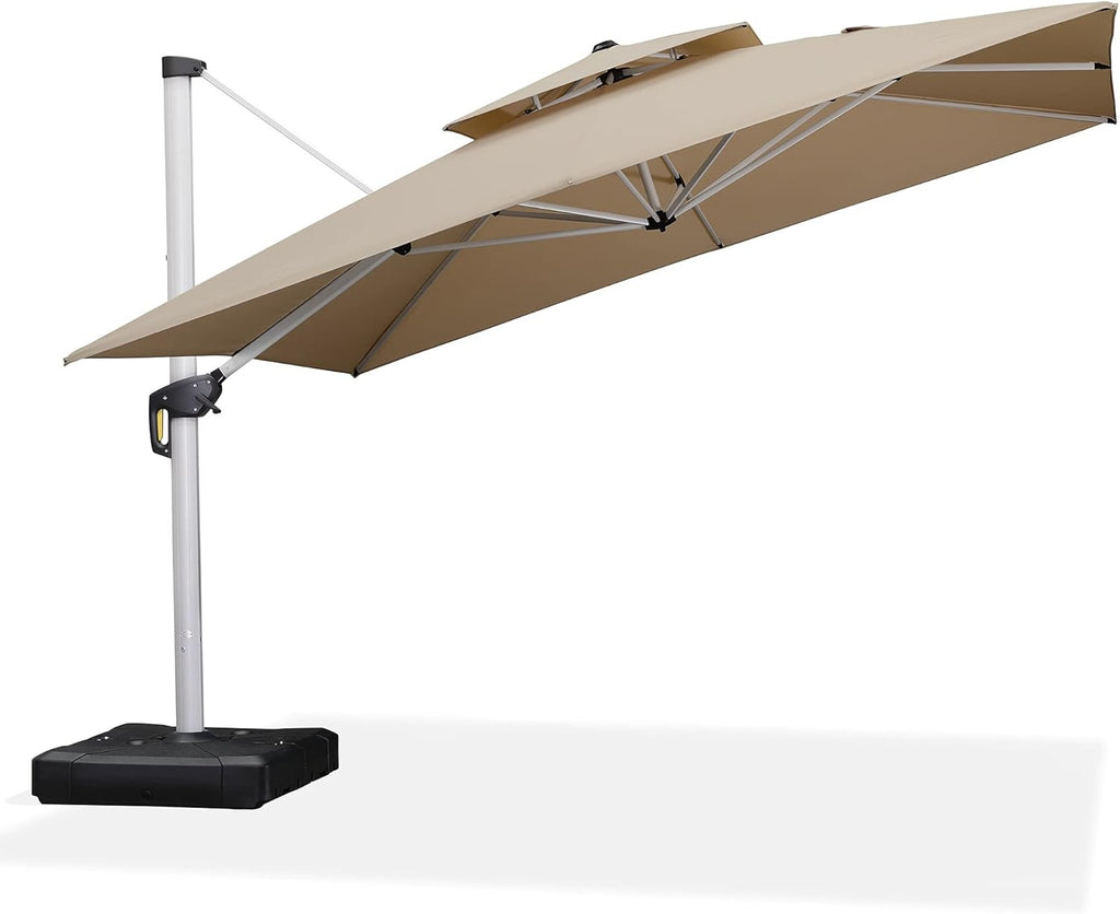 9ft Grey Cantilever Patio Umbrella D56126