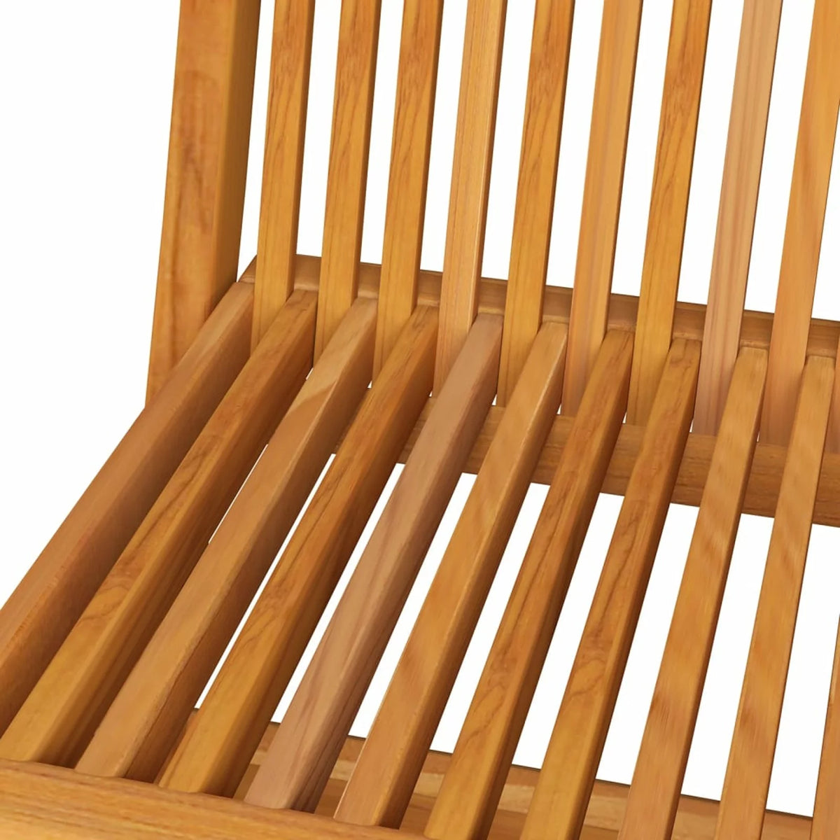 Set of 8 Wooden Foldable Outdoor Dining Chairs with Green Cushion C159