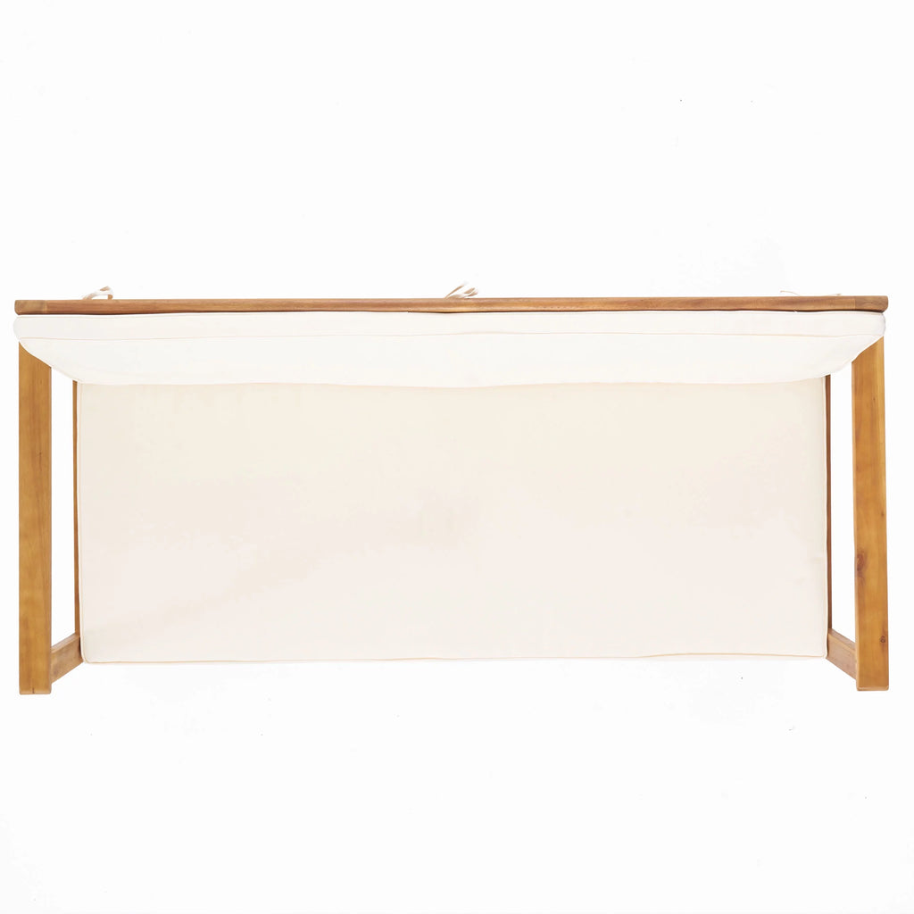 Acacia Wood Outdoor Bench with Cushion Z817