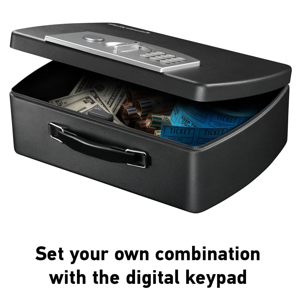 Portable Security Safe Box with Digital Keypad 0.21 Cu ft L369