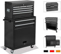 Red Rolling Tool Chest with Detachable Toolbox Organizer Cabinet H9760