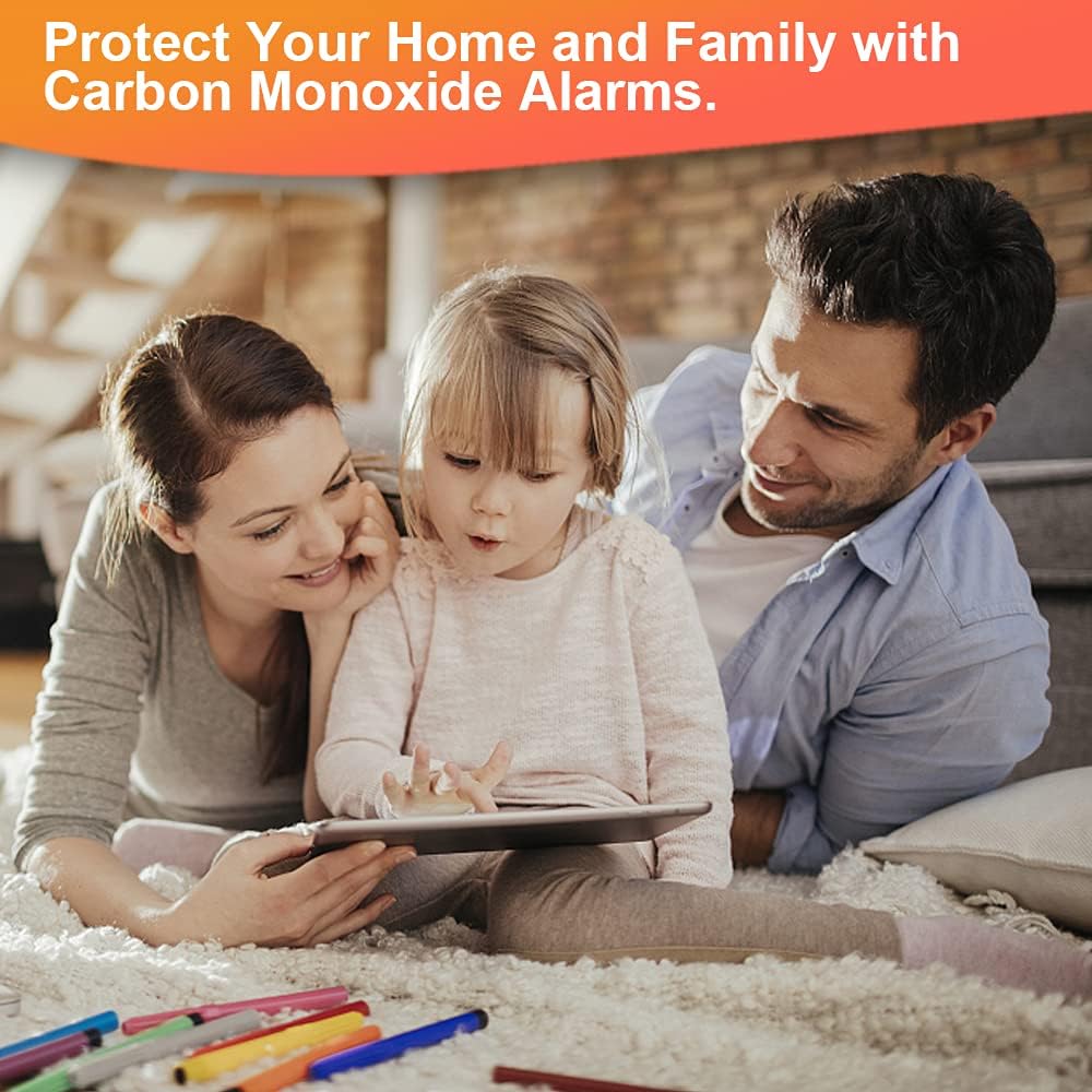 Carbon Monoxide Detector with Visual, Audible, and Vibrating Alerts, Portable CO Monitor, IP67 Waterproof, Battery Operated N5810