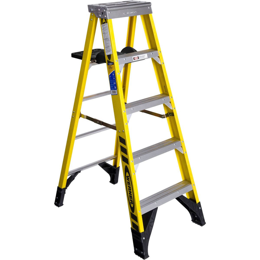 5 ft. Type IAA Fiberglass Step Ladder with Shelf A945443