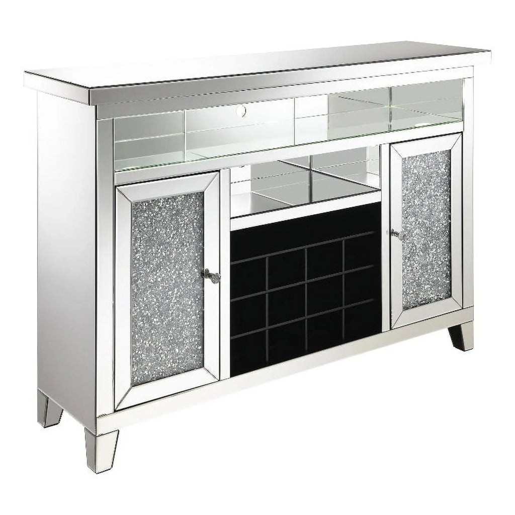2-door Wine Cabinet with Lighting Mirror P4545