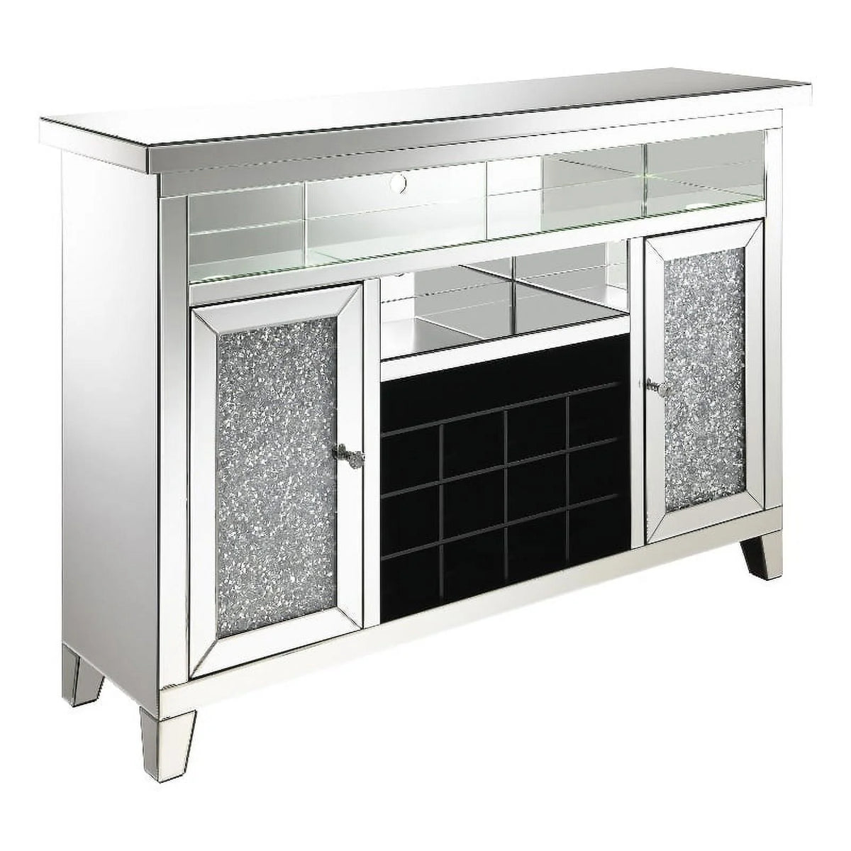 2-door Wine Cabinet with Lighting Mirror P4545