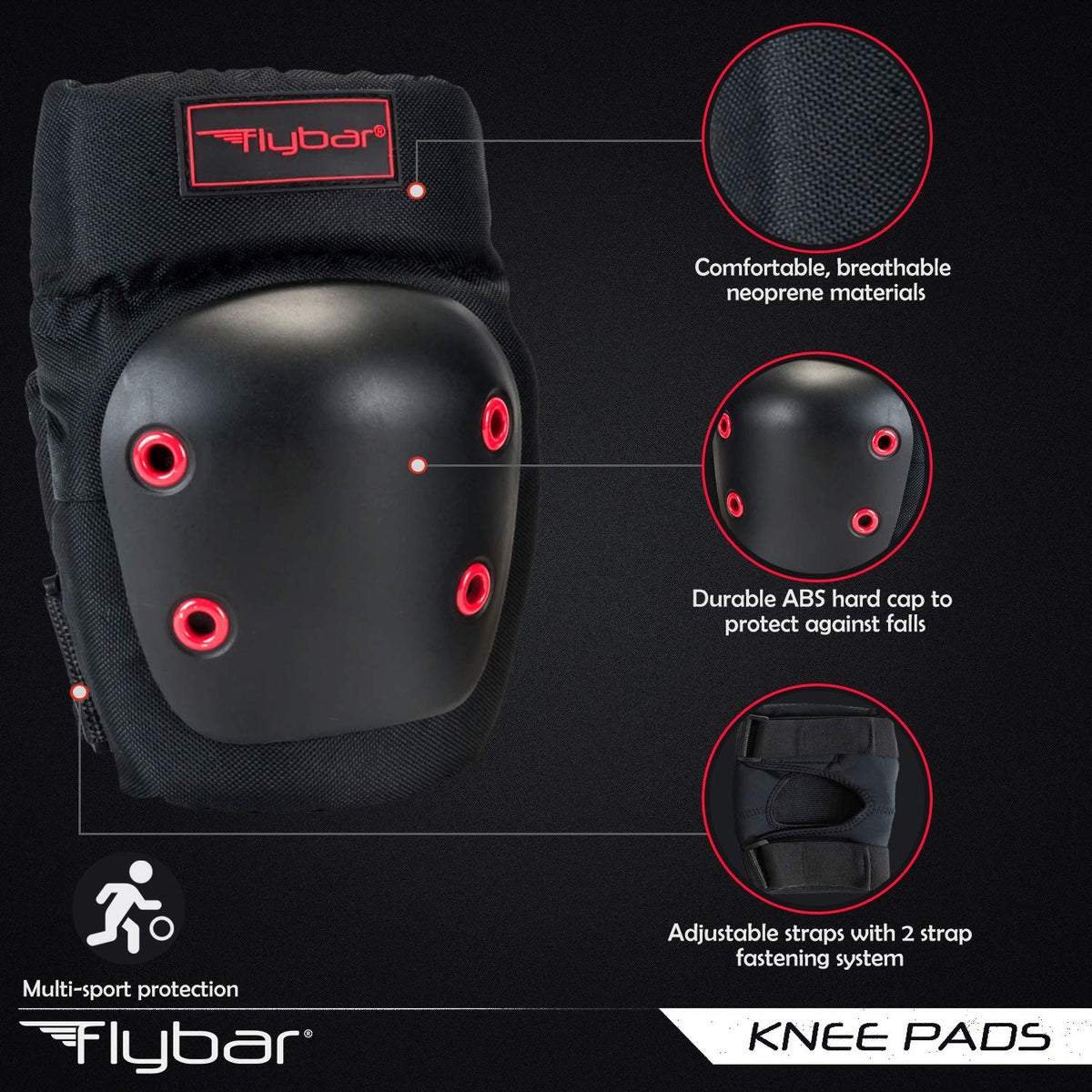 Kids Knee Pads and Elbow Pads Set with Wrist Guard E3390