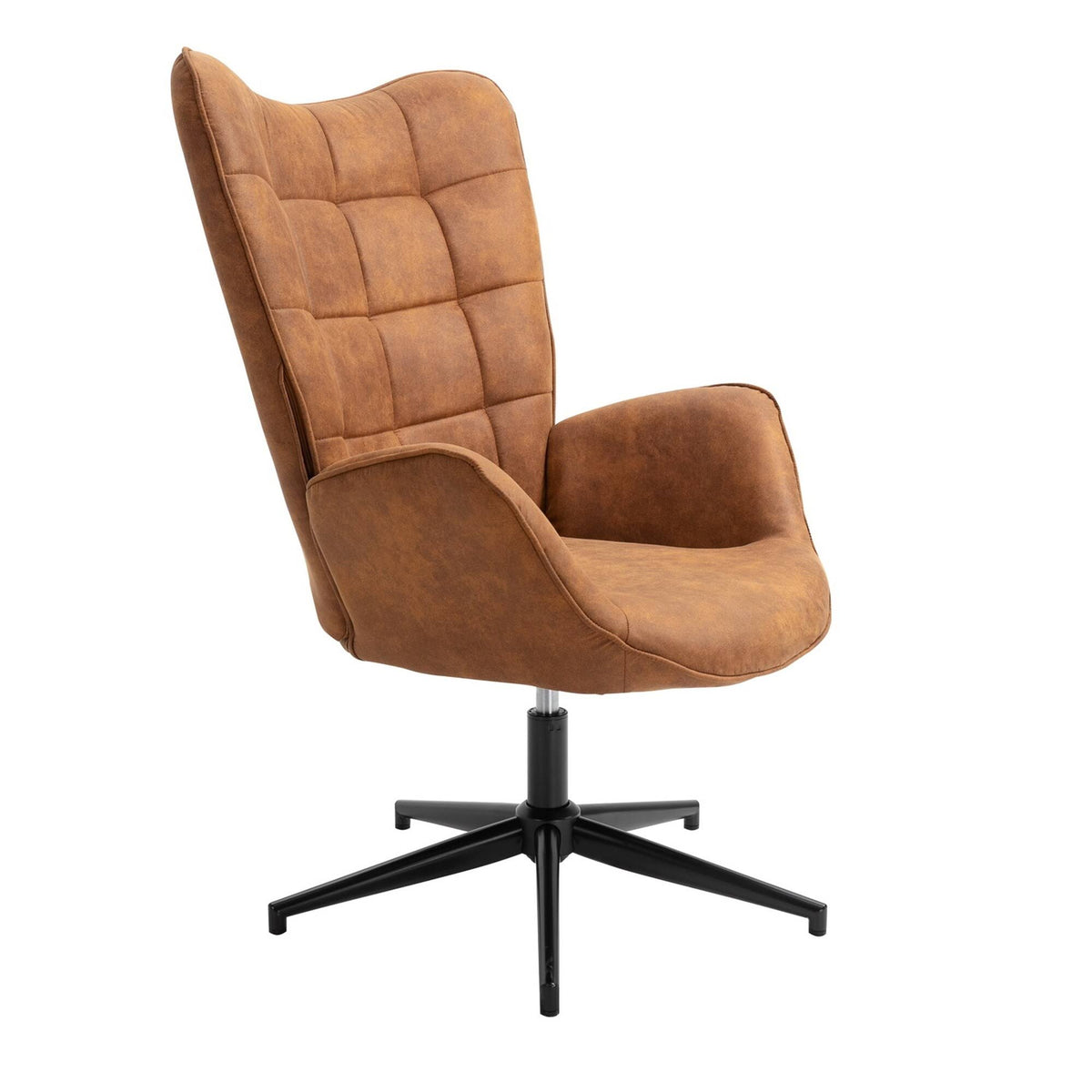 Dark Green Leisure Chair with Round Arm N96753