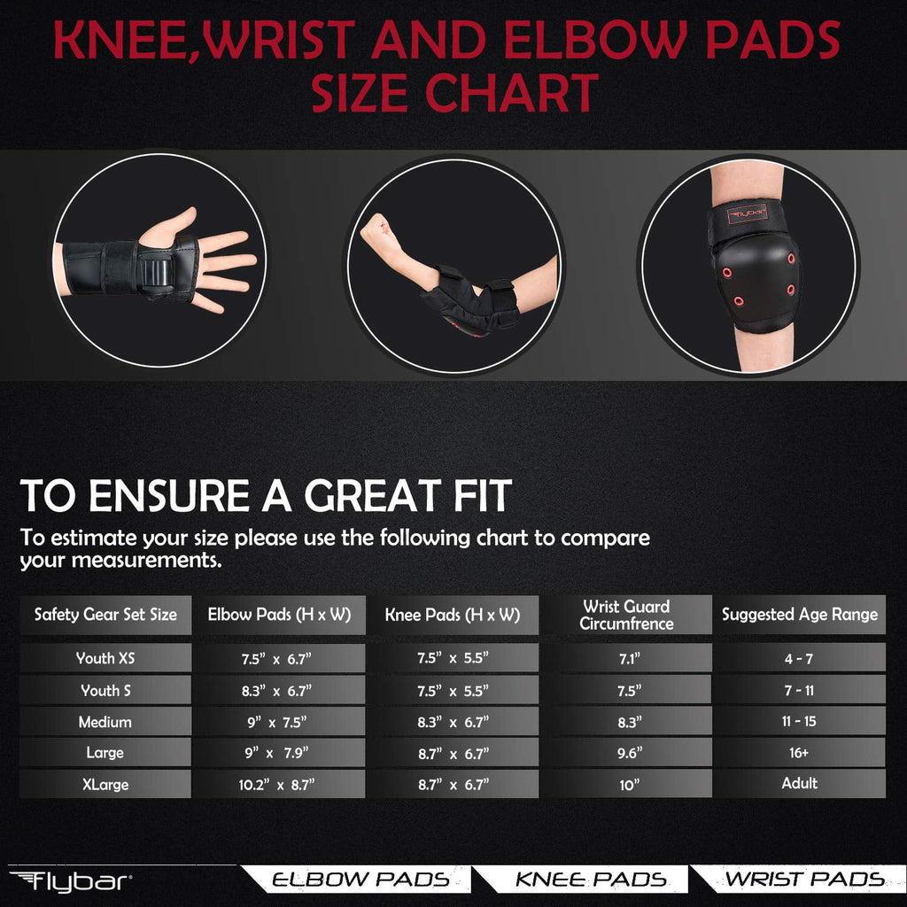 Kids Knee Pads and Elbow Pads Set with Wrist Guard E3390