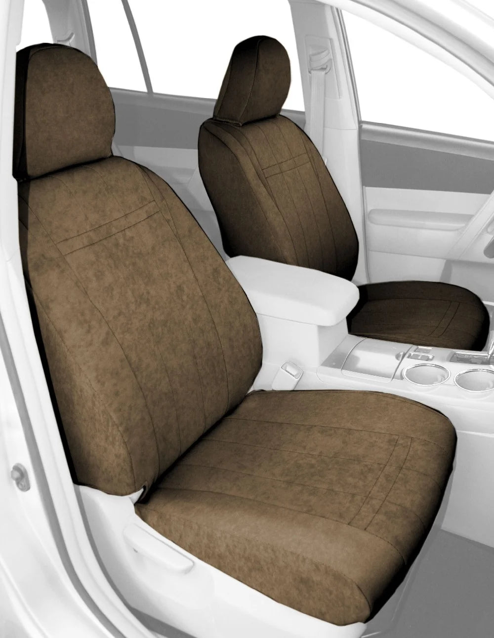 Beige Insert and Trim SuperSuede Seat Covers X1374