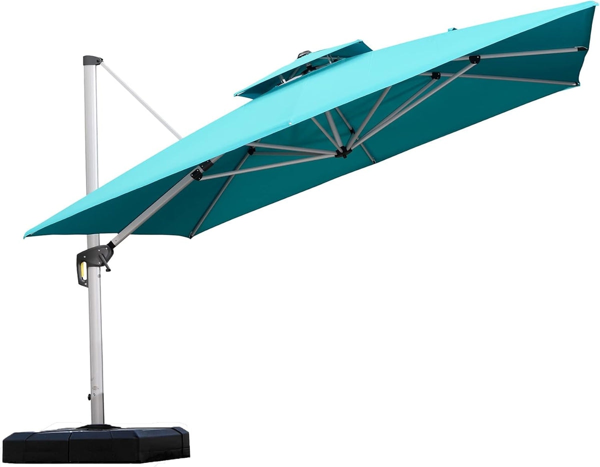 9ft Grey Cantilever Patio Umbrella D56126