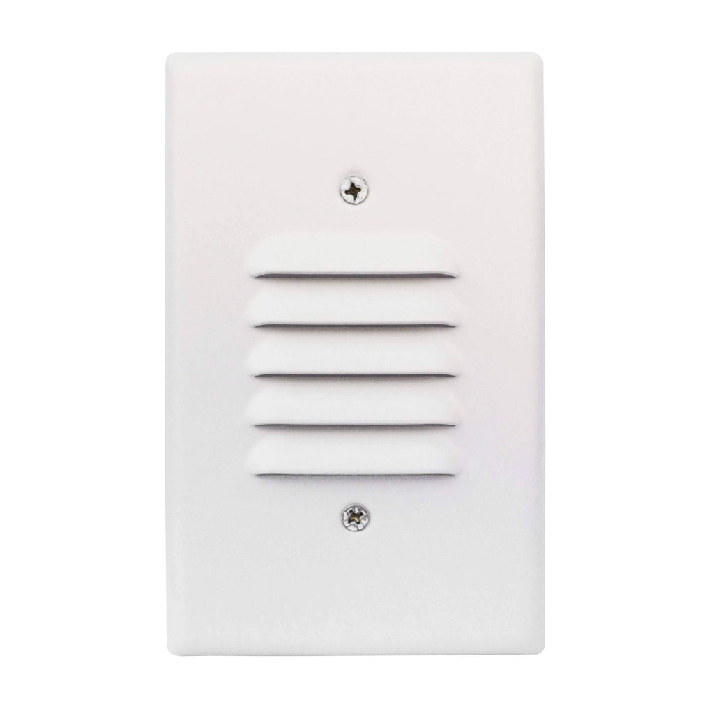 3 Pack White Angled Louver Step Light with Vertical/Horizontal Plate I8779