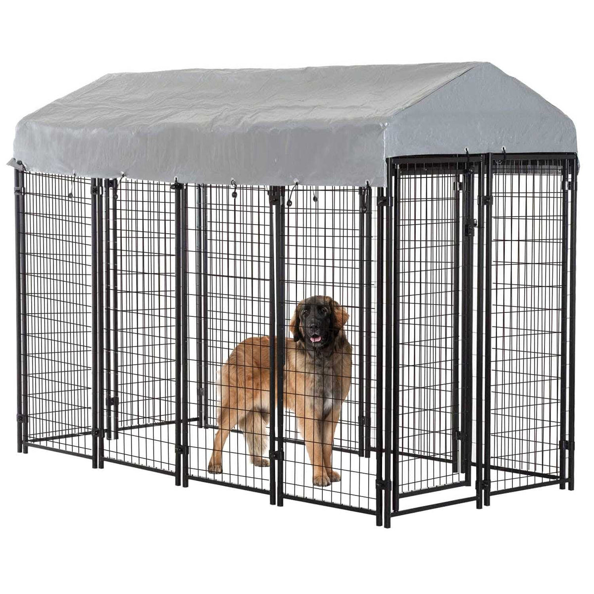 8 x 4 x 6 ft Heavy Duty Metal Dog Kennel V286426