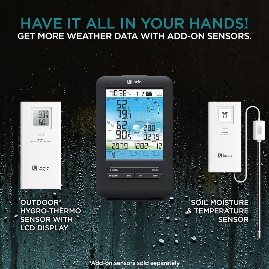 7-in-1 Wireless Weather Station with Color Display J64515