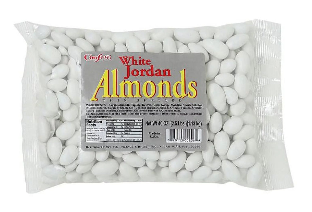 2.5 lbs White Jordan Almonds V373