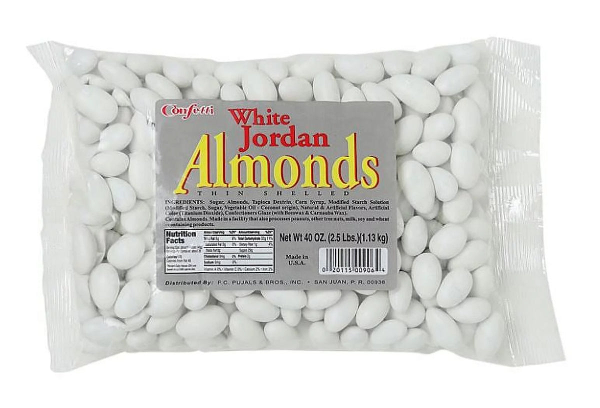 2.5 lbs White Jordan Almonds V373