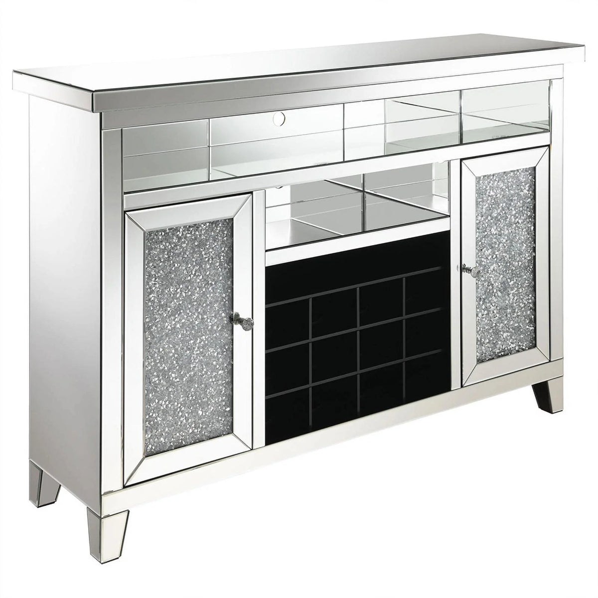 2-door Wine Cabinet with Lighting Mirror P4545