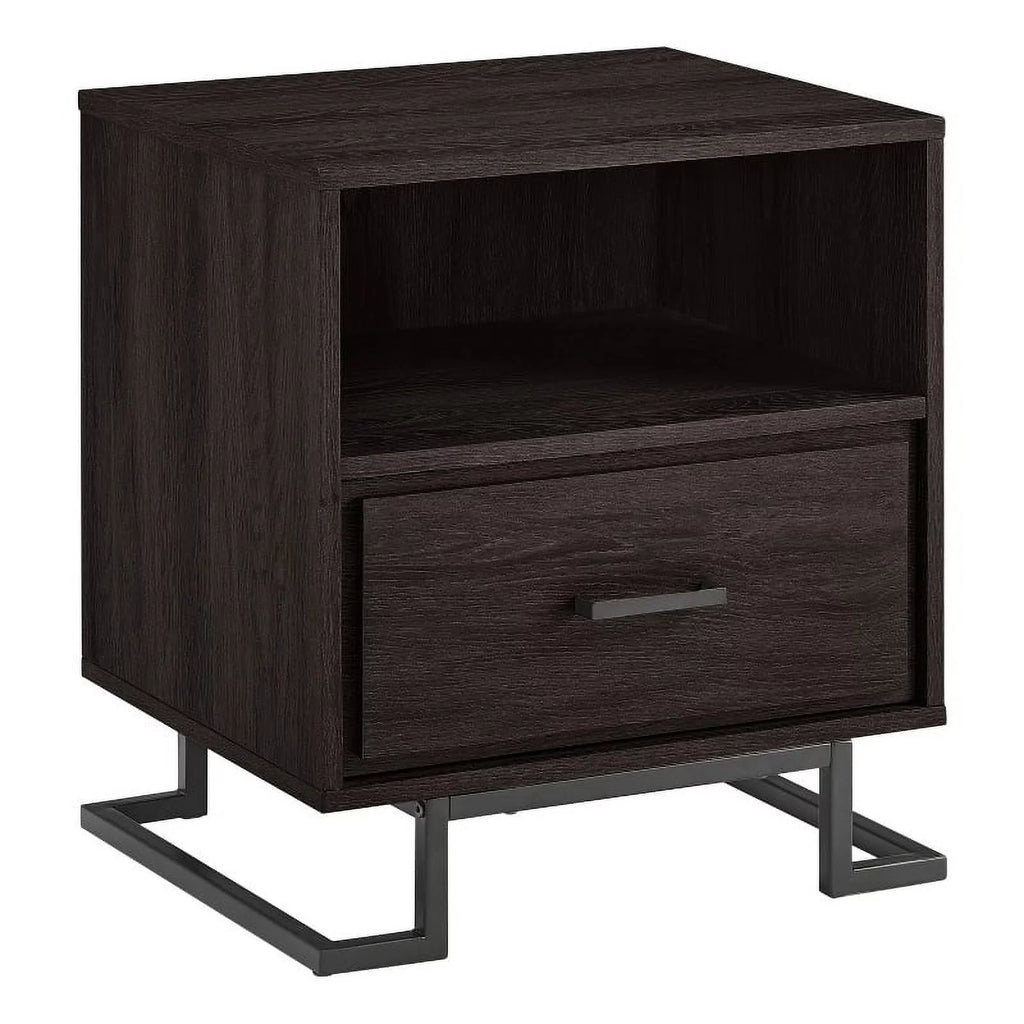 20" Metal and Wood Night Stand with One-Drawer M827671