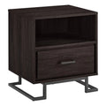 20" Metal and Wood Night Stand with One-Drawer M827671