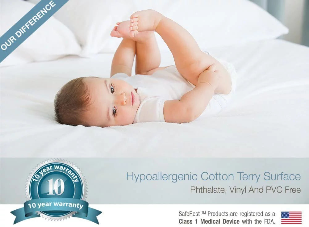 100% Waterproof Hypoallergenic Mattress Protector, California King W9946