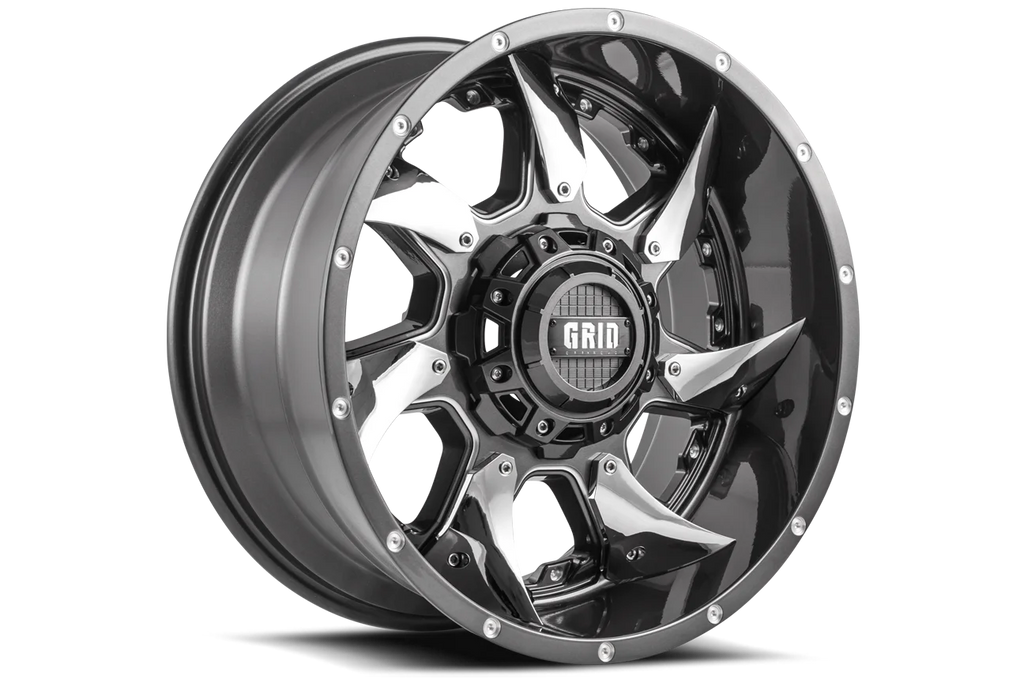 17x9 Inch Gloss Graphite Milled Wheel N1663