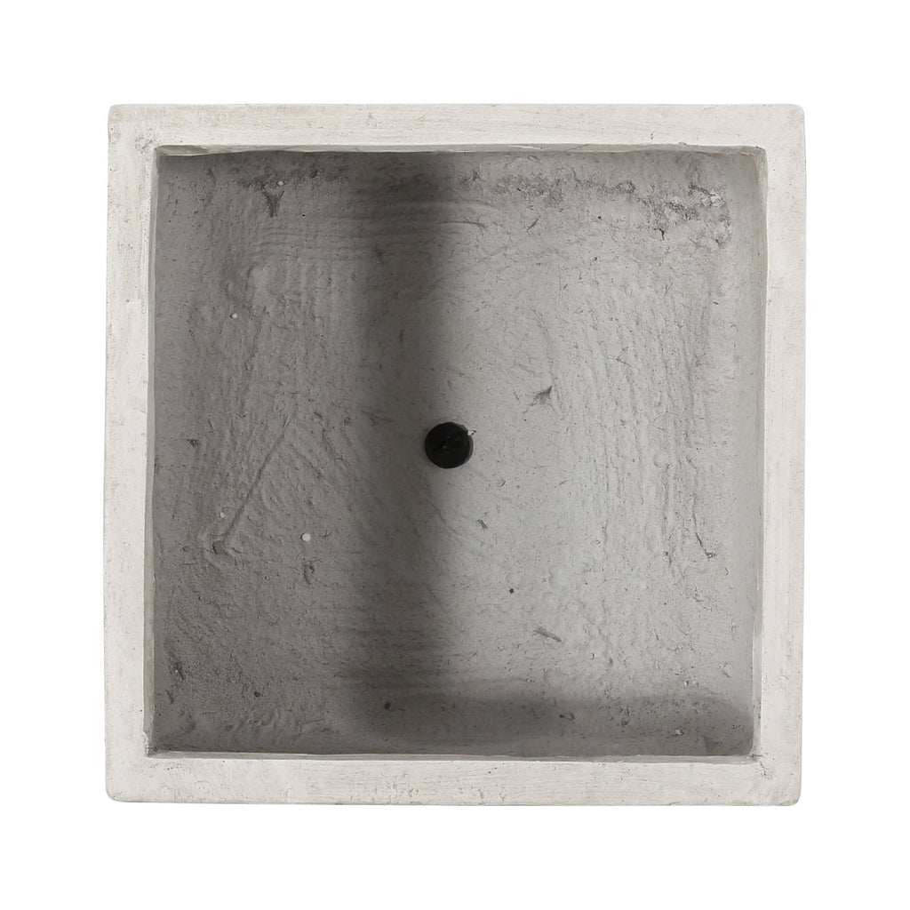 White Cast Stone Square Planter T761