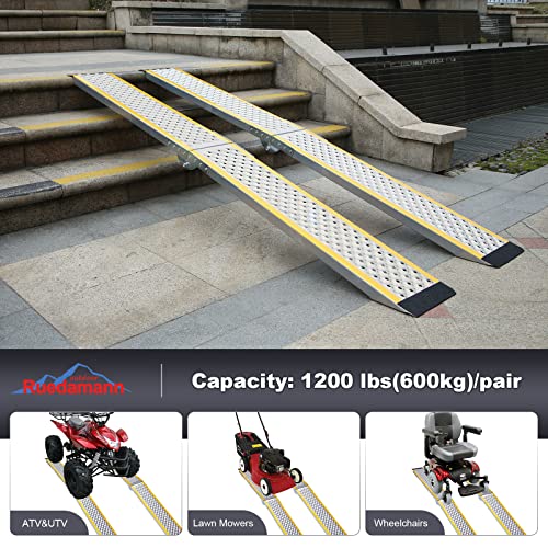 78.7" L × 8.5" W 600 lbs Capacity Foldable Aluminum Loading Ramp J9717
