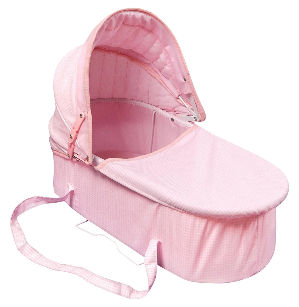 Pink Gingham Doll Pram Carrier Stroller O3535