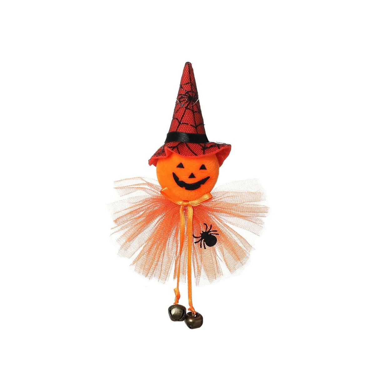 Pumpkin Witch Doll Scary Halloween Cat Novelty Toy Cloth K88448