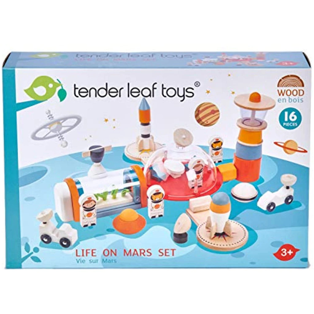 16 Pc Wooden Outer Space Themed Playset M8783