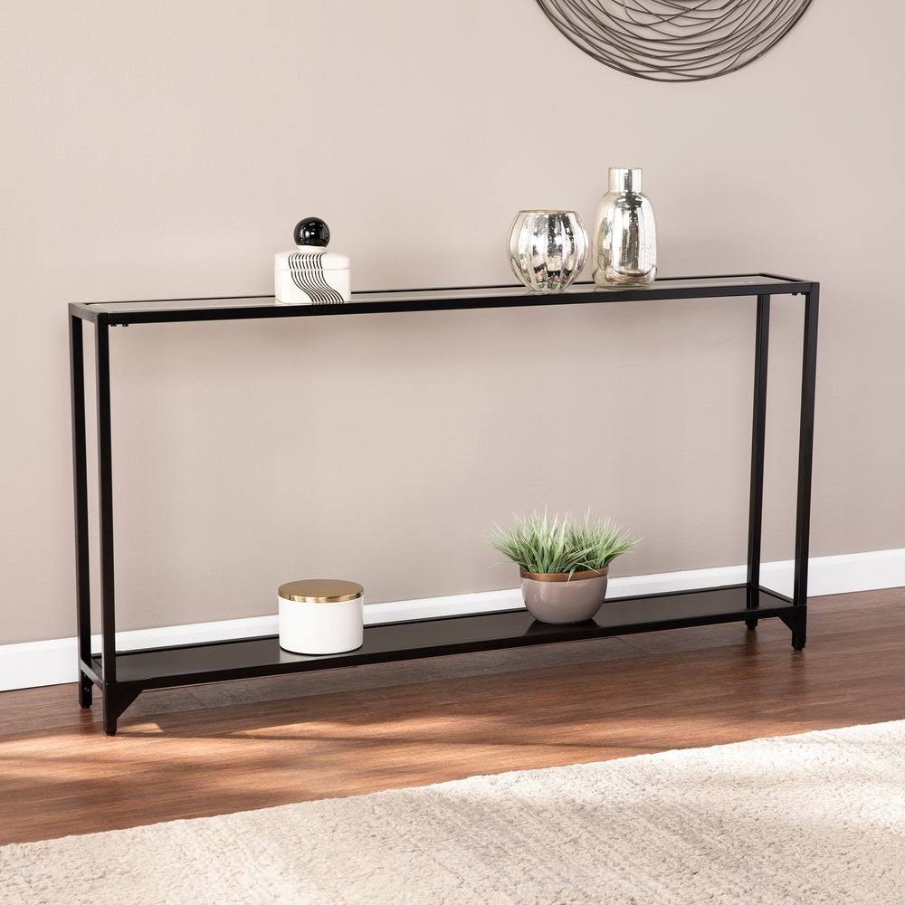 Black Narrow Metal Console Table M85260